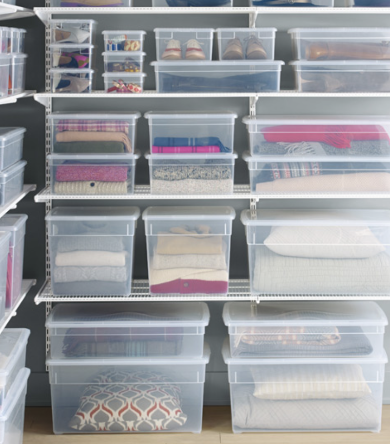 organized storage bins